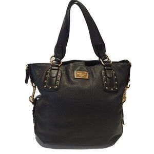 MICHAEL KORS Large Black Leather Studded Buckle Handbag/Shoulder Strap Tote Chic